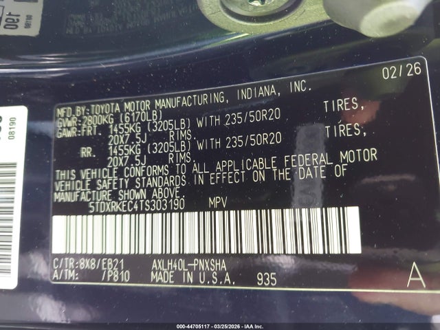 Toyota Sienna Xse
