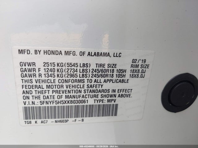 Honda Pilot Ex-l