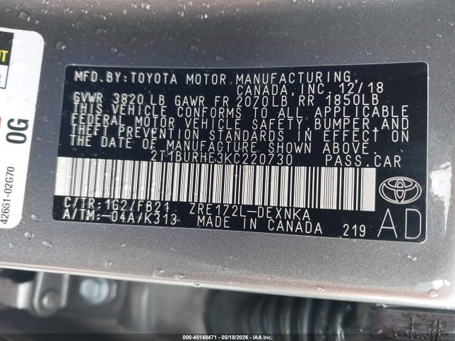 Toyota Corolla Le