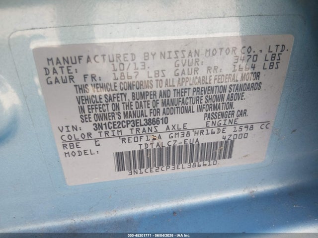 Nissan Versa S Plus