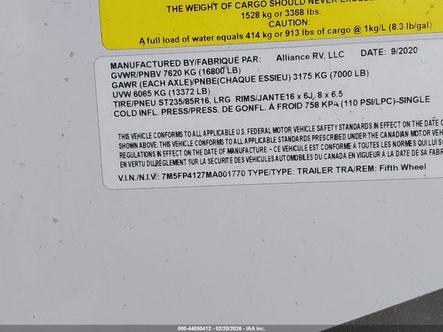 Alliance Paradigm 372rk