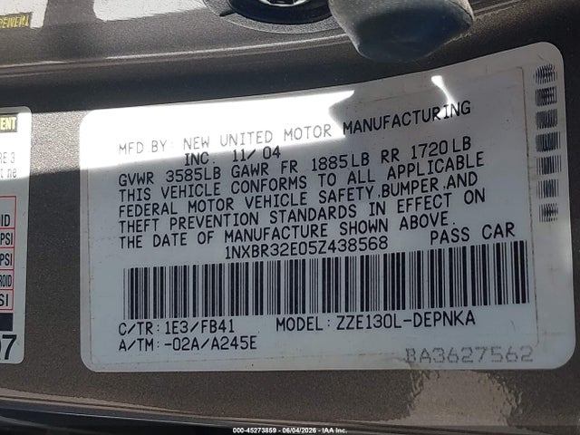 Toyota Corolla Le