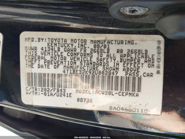 Toyota Camry Le