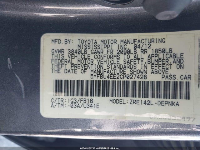 Toyota Corolla Le