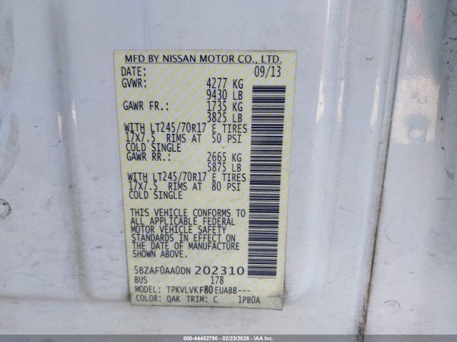 Nissan Nv Sl V8