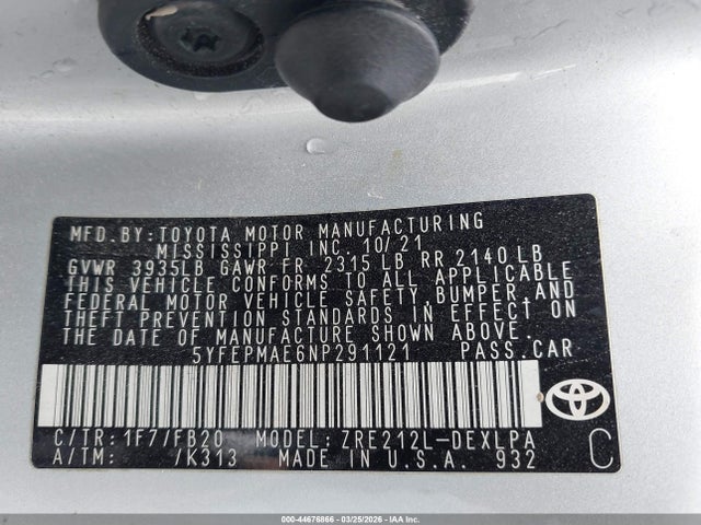 Toyota Corolla Le