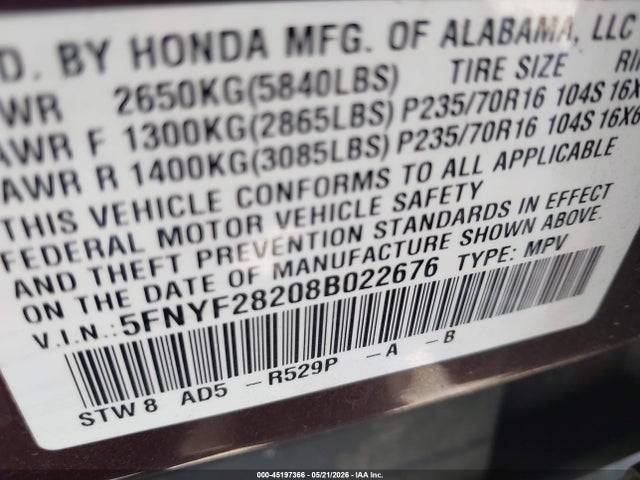 Honda Pilot Vp