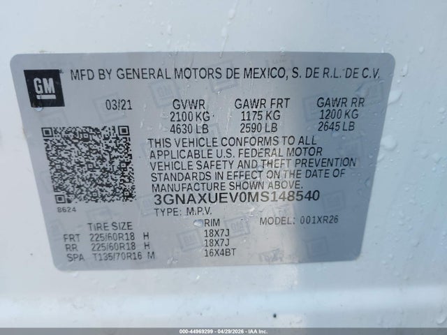 Chevrolet Equinox Awd Lt