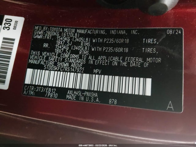 Toyota Sienna Xse