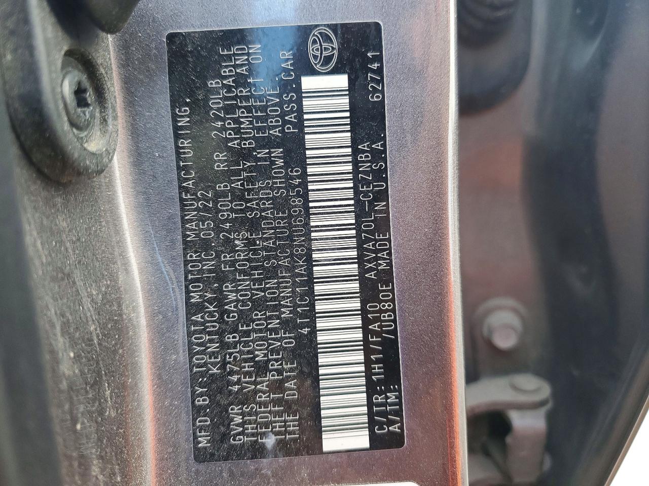 Toyota Camry Le