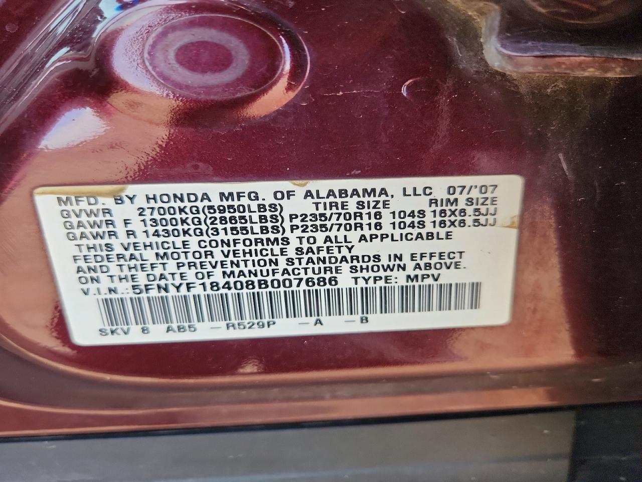 Honda Pilot Ex
