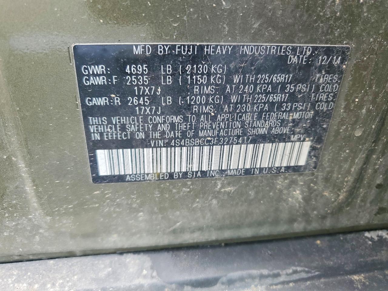 Subaru Outback 2.5i Premium