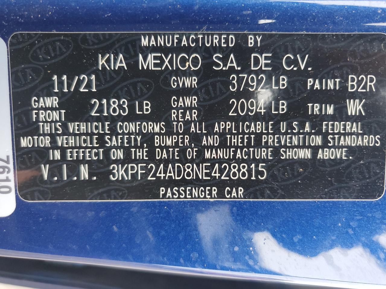 Kia Forte Fe