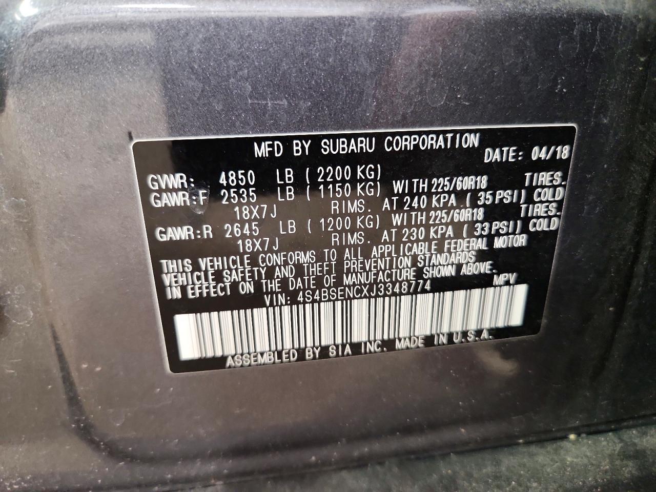 Subaru Outback 3.6r Limited