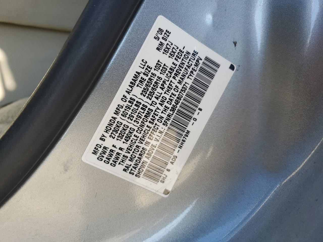 Honda Odyssey Exl