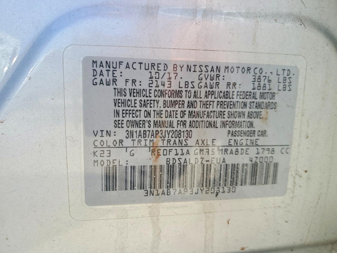 Nissan Sentra Sv