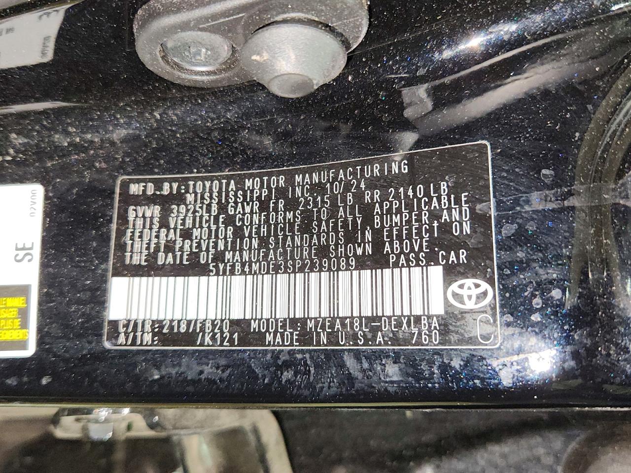 Toyota Corolla Le