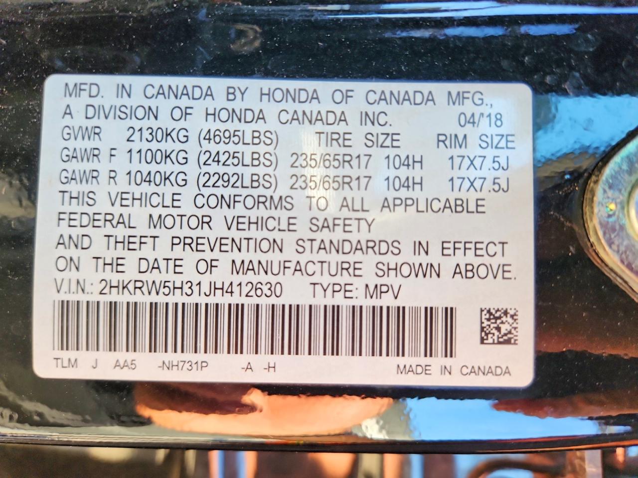 Honda Crv Lx