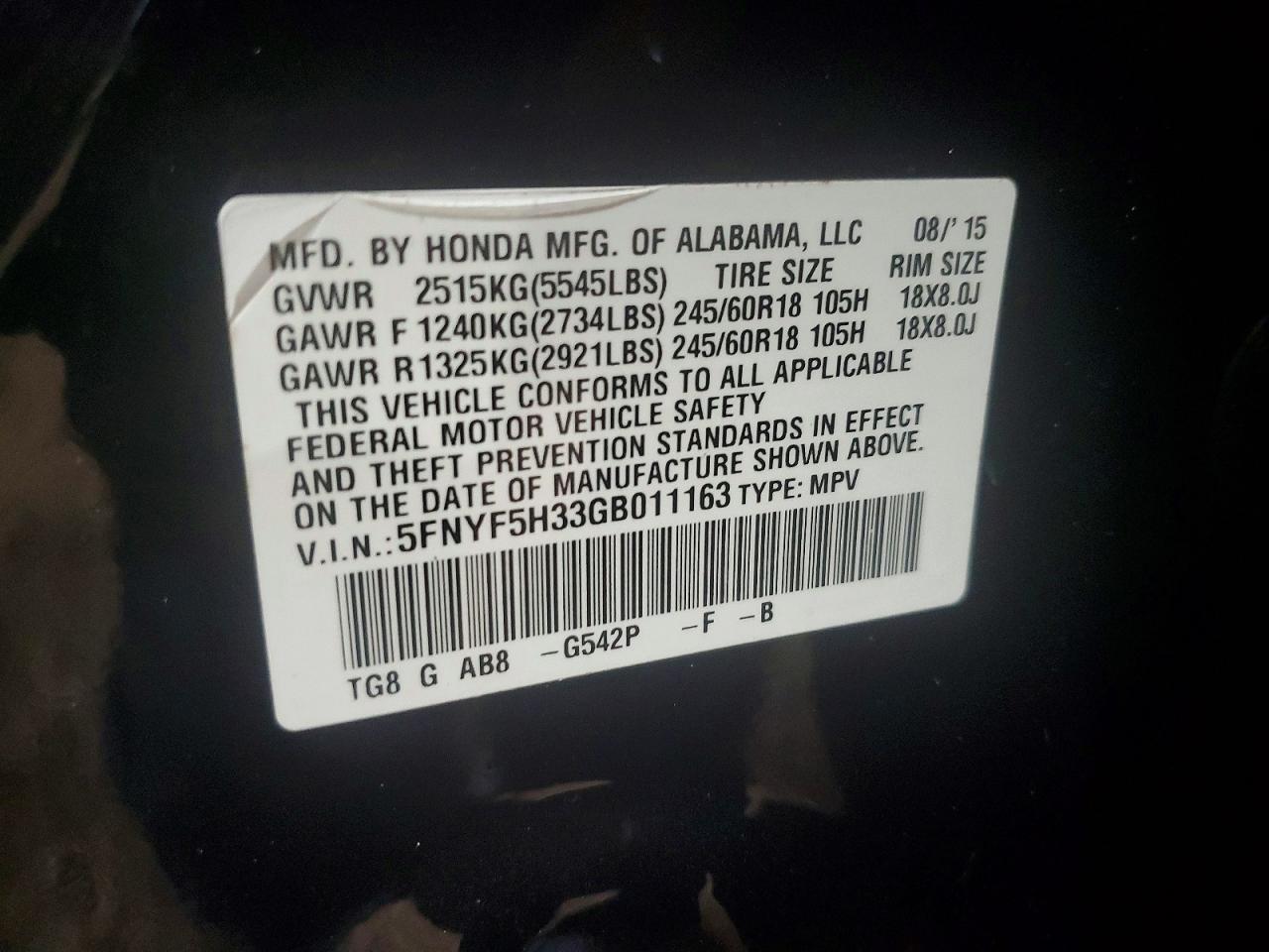 Honda Pilot Ex