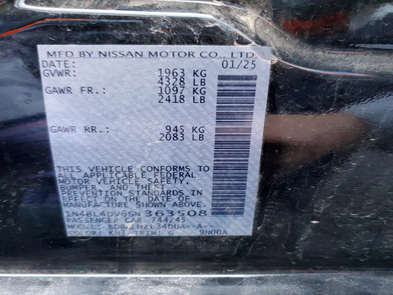 Nissan Altima Sv