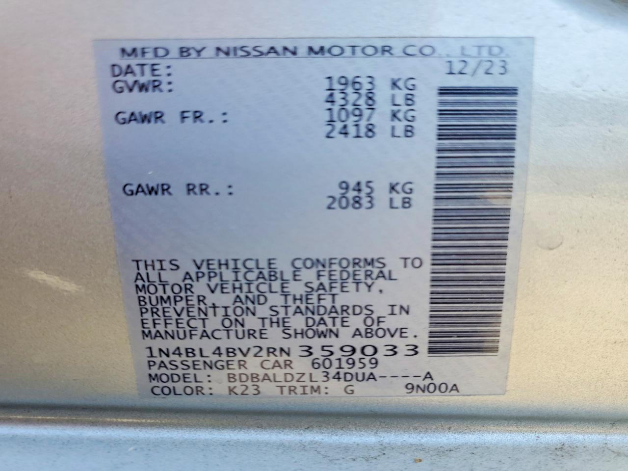 Nissan Altima S
