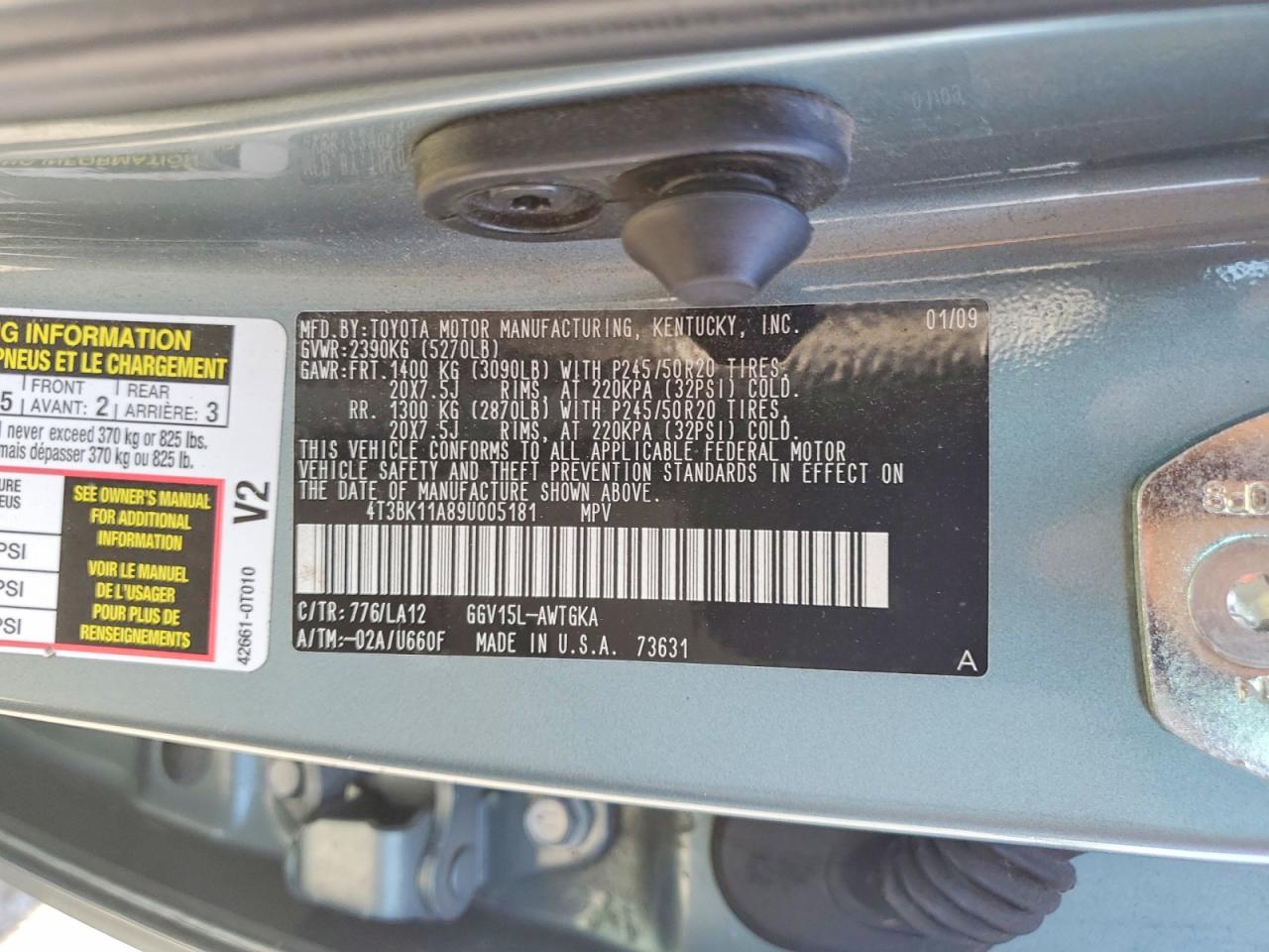 Toyota Venza Awd V6