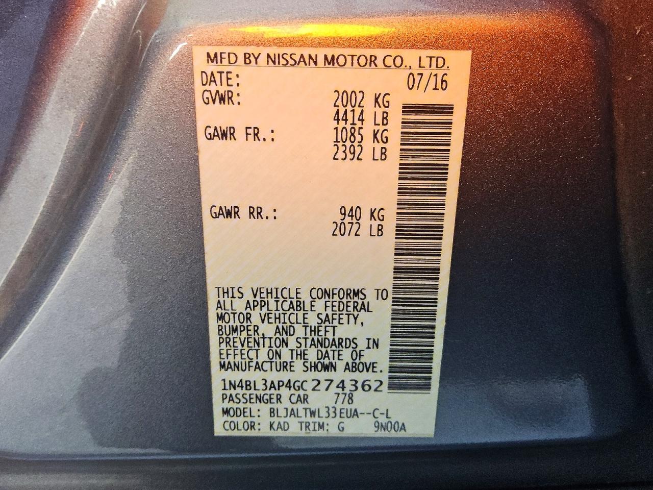 Nissan Altima 3.5 Sl