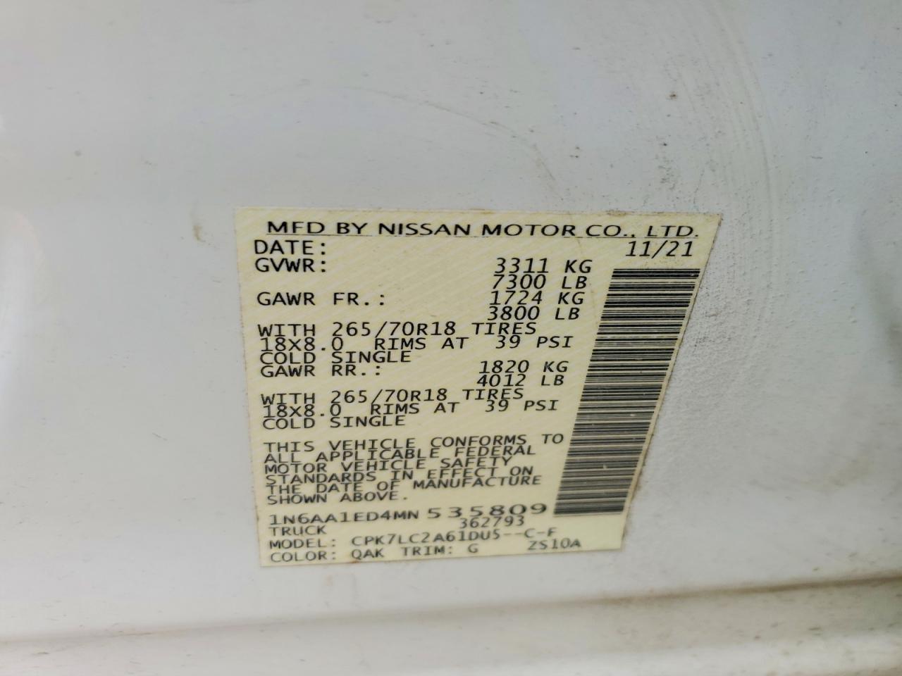 Nissan Titan Sv