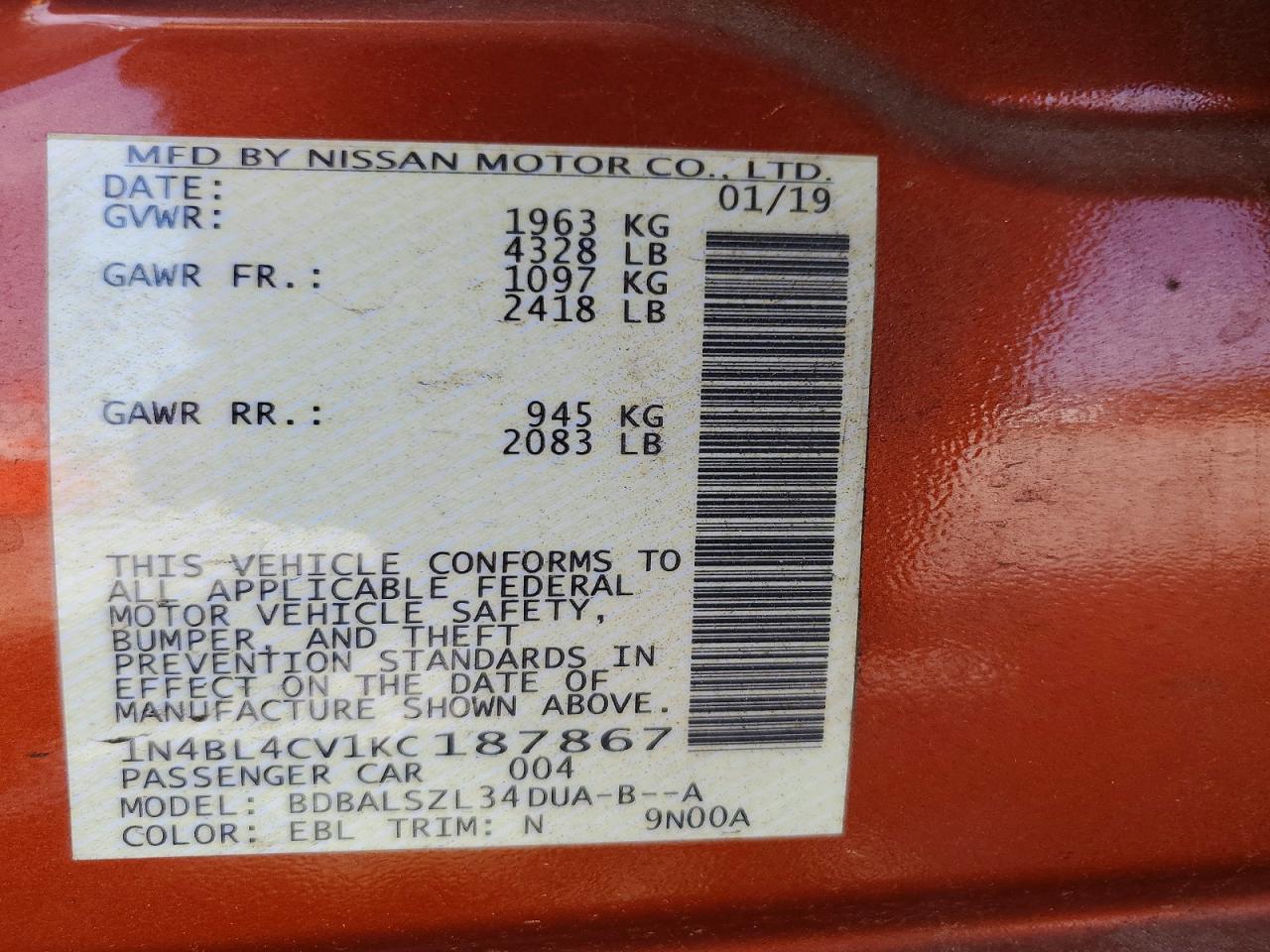 Nissan Altima Sr