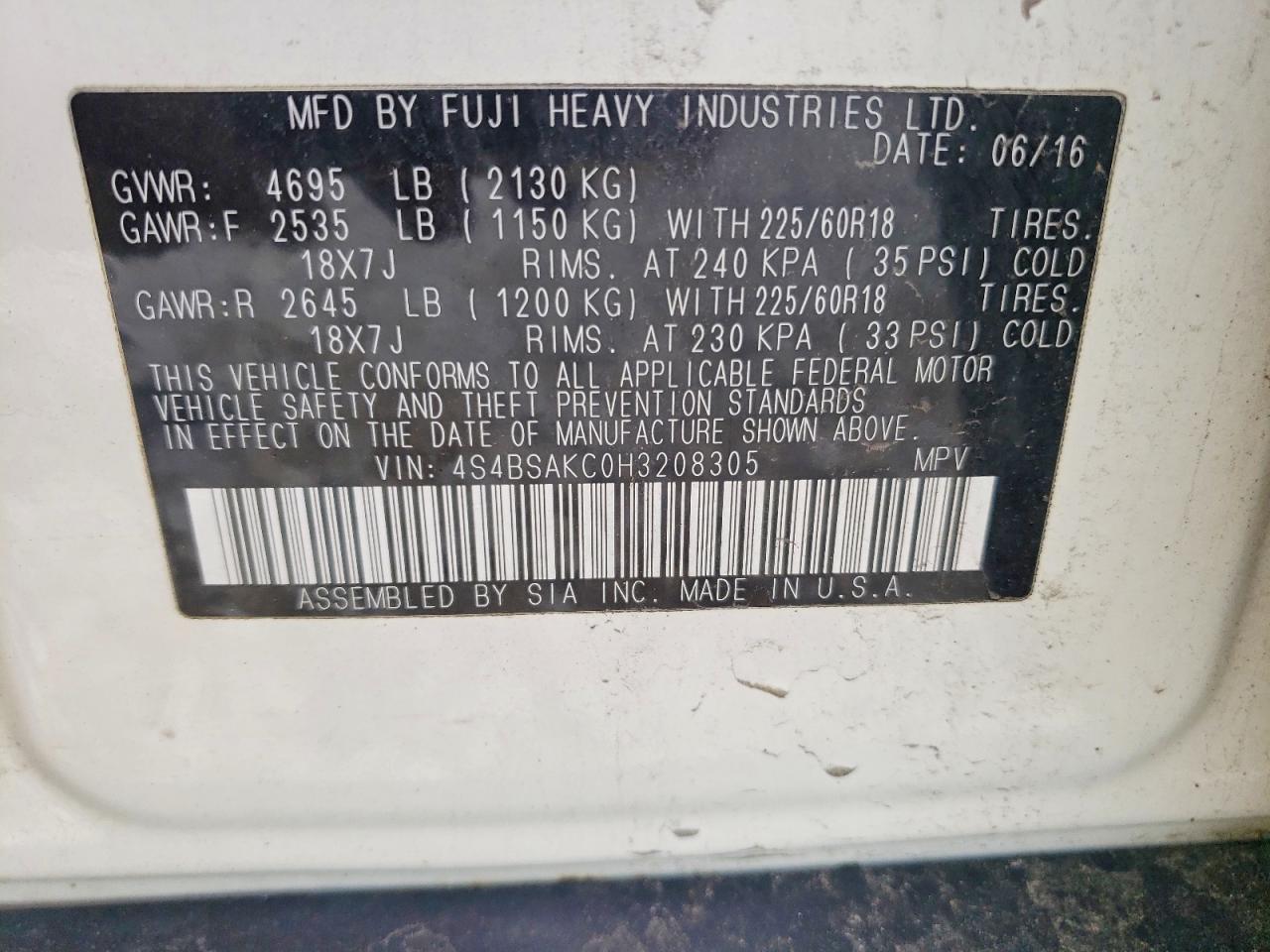 Subaru Outback 2.5i Limited