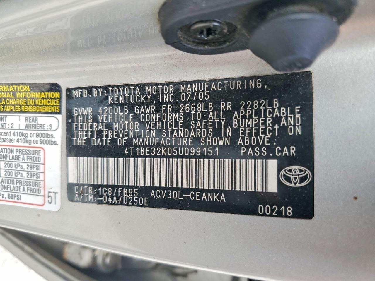 Toyota Camry Standard
