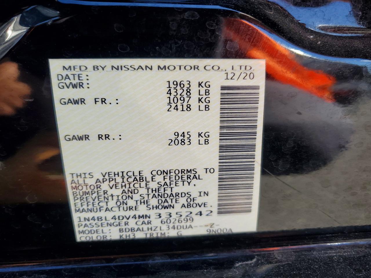 Nissan Altima Sv