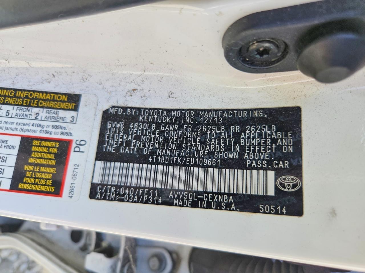 Toyota Camry Le