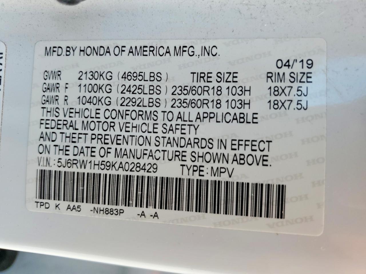 Honda Crv Ex