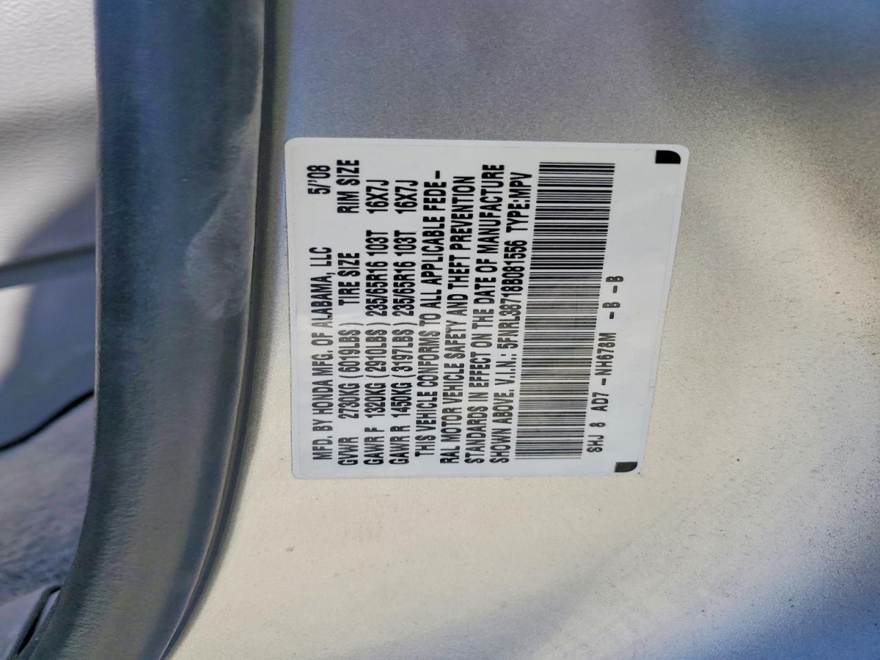 Honda Odyssey Exl