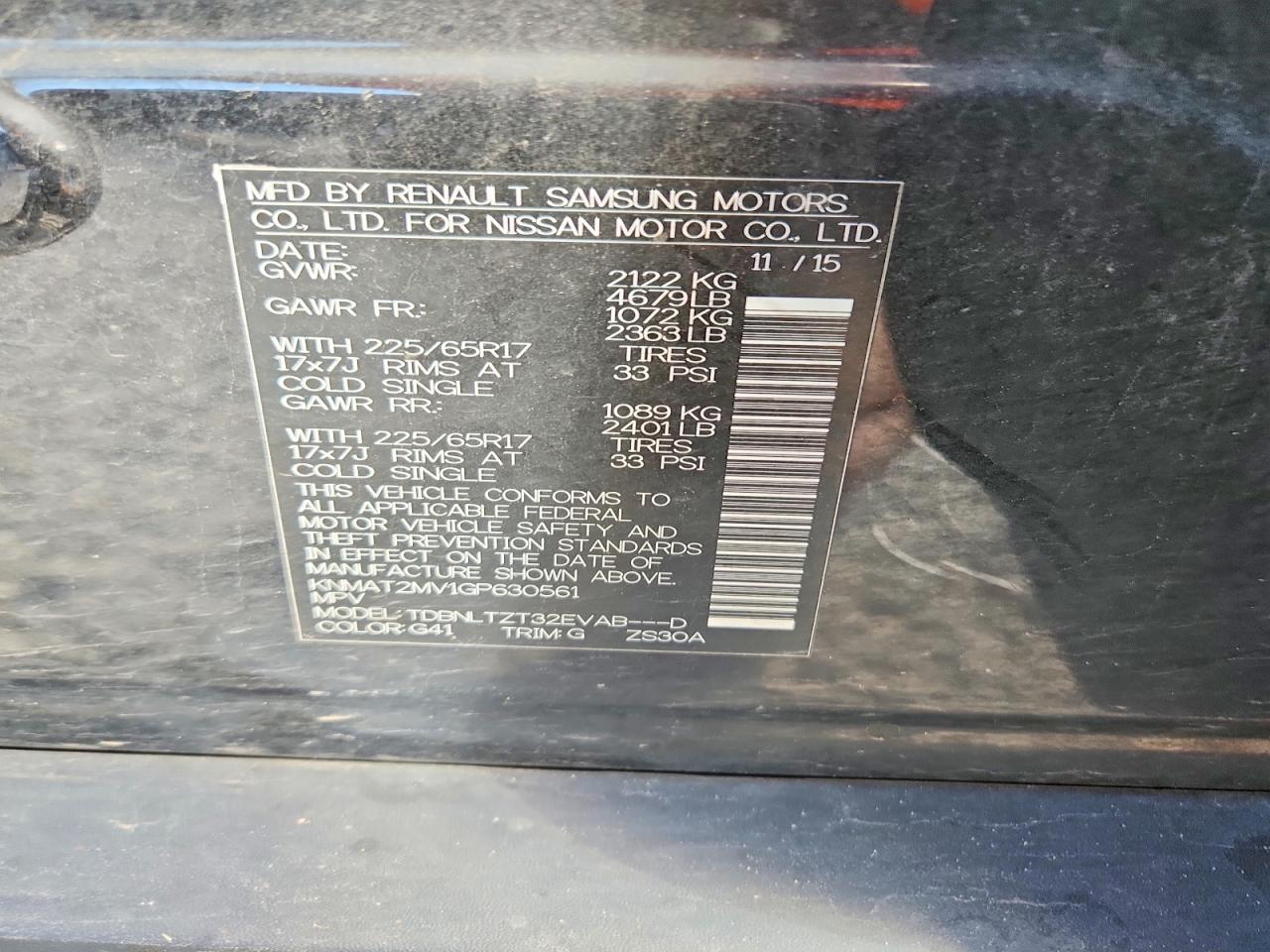 Nissan Rogue Sv