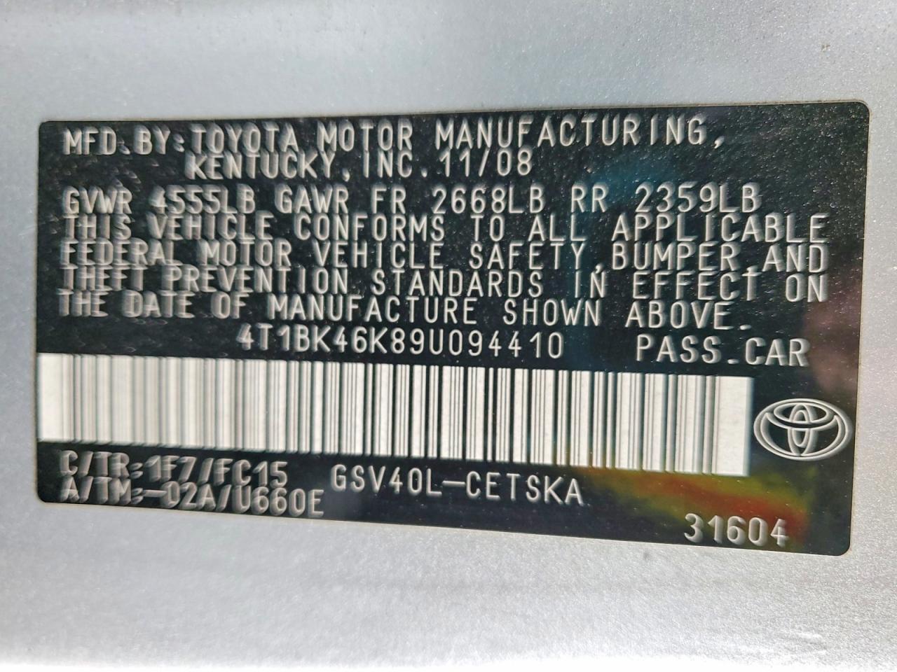 Toyota Camry Se V6