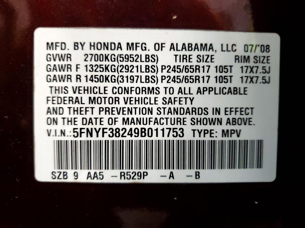 Honda Pilot Lx