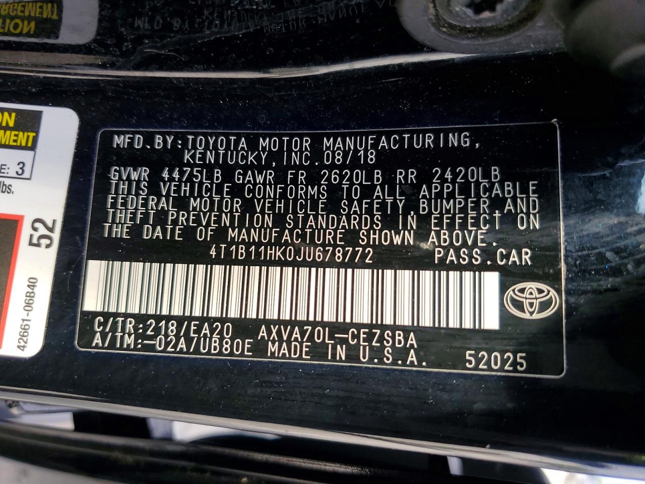 Toyota Camry Se