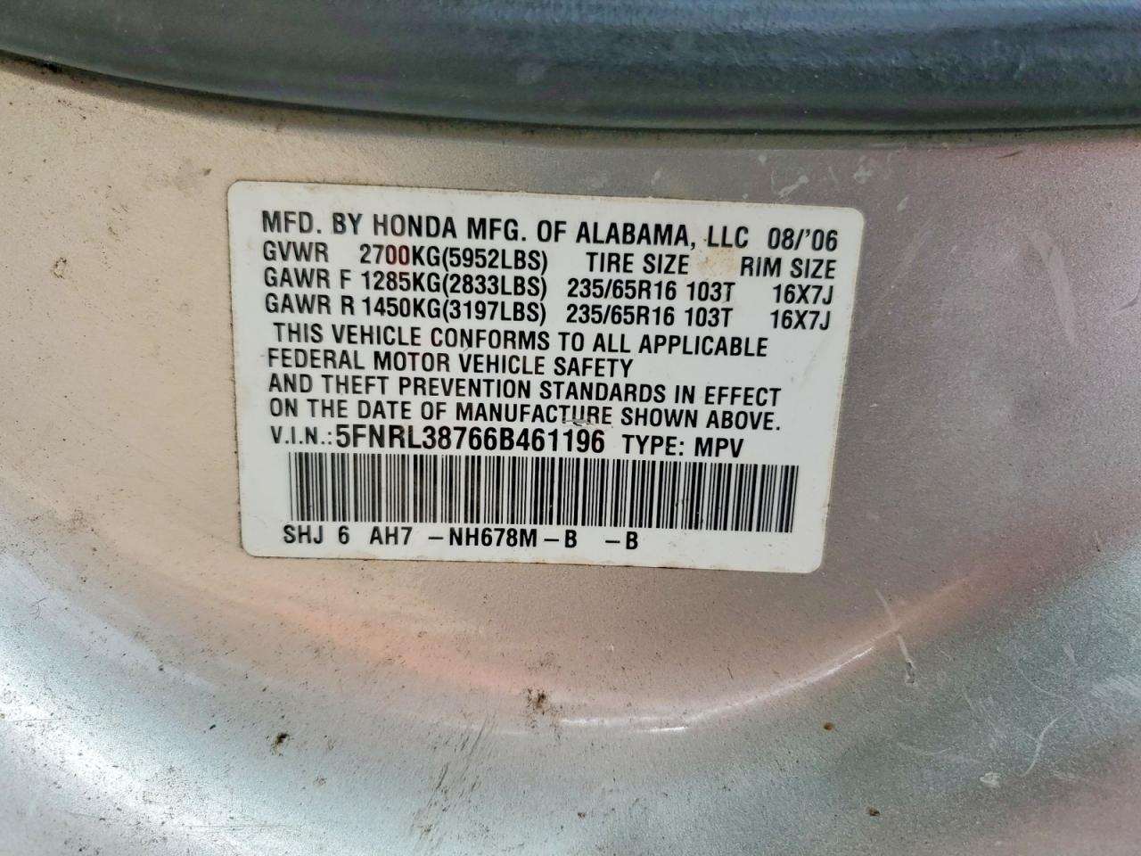 Honda Odyssey Exl
