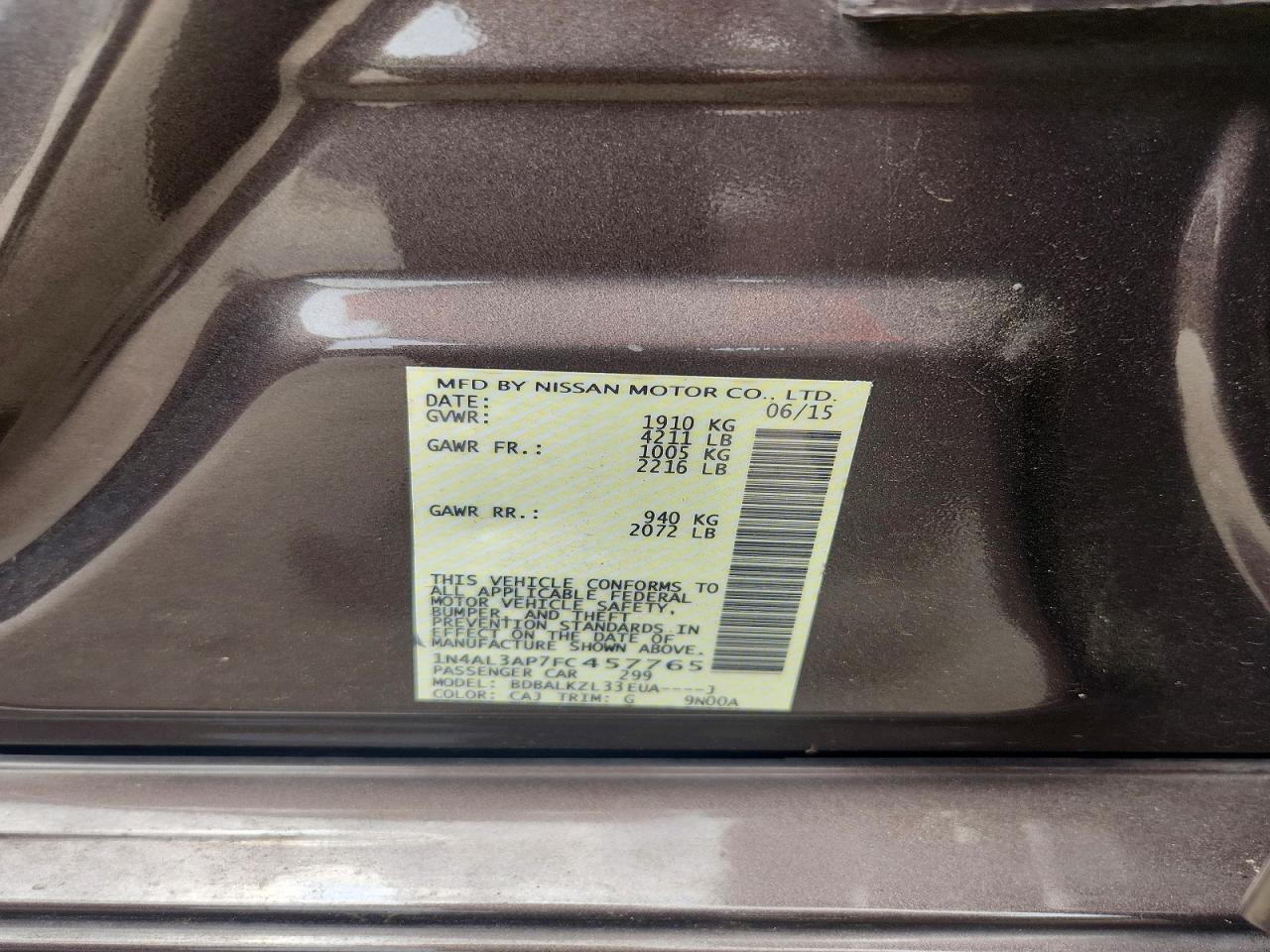 Nissan Altima 2.5 Sv