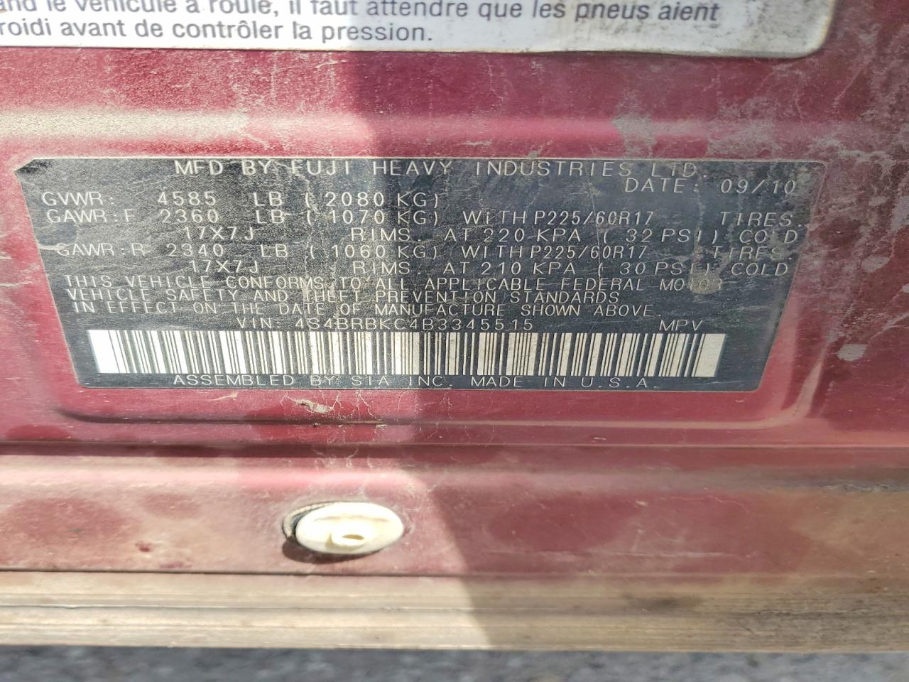 Subaru Outback 2.5i Limited