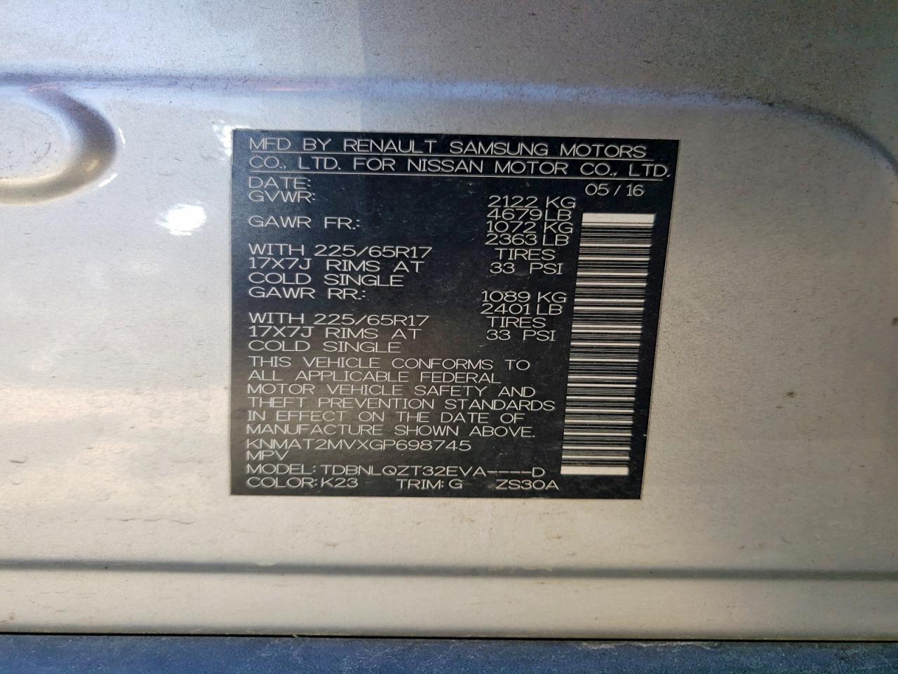 Nissan Rogue Sv