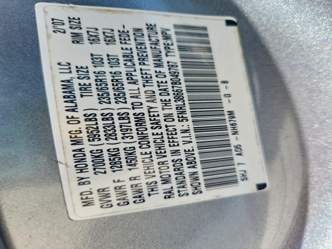 Honda Odyssey Exl