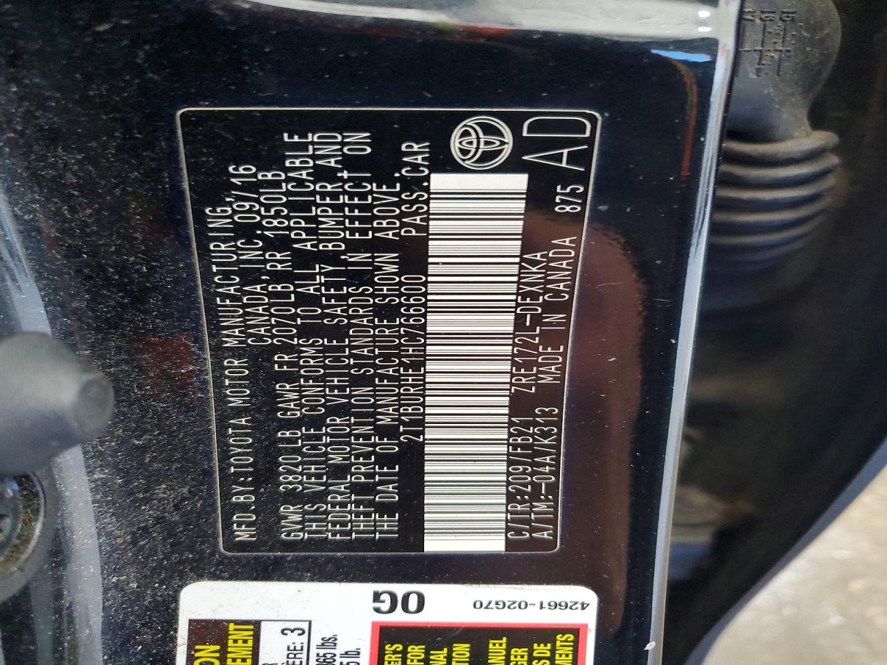 Toyota Corolla Le