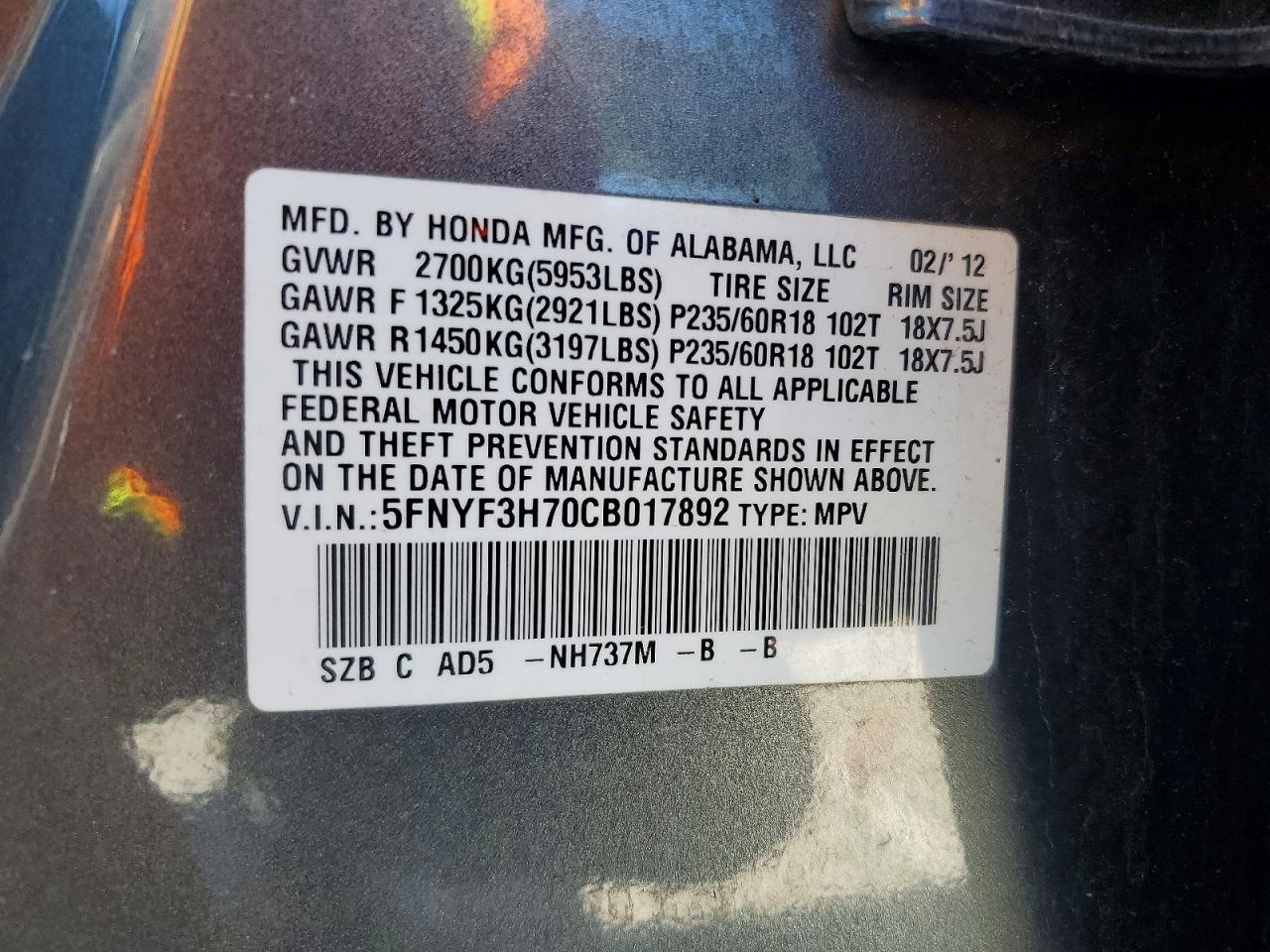 Honda Pilot Exln