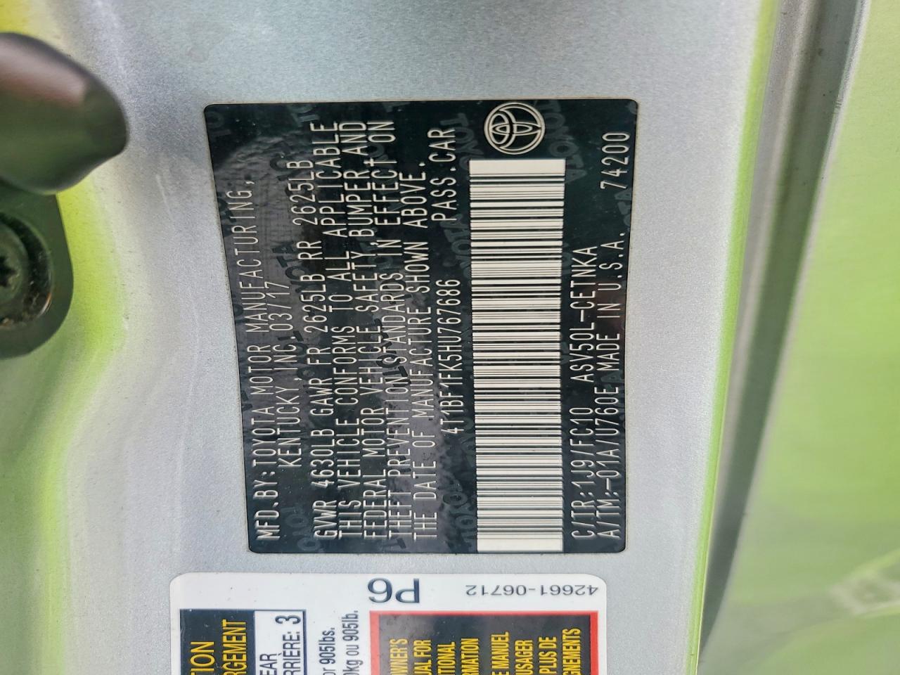 Toyota Camry Le