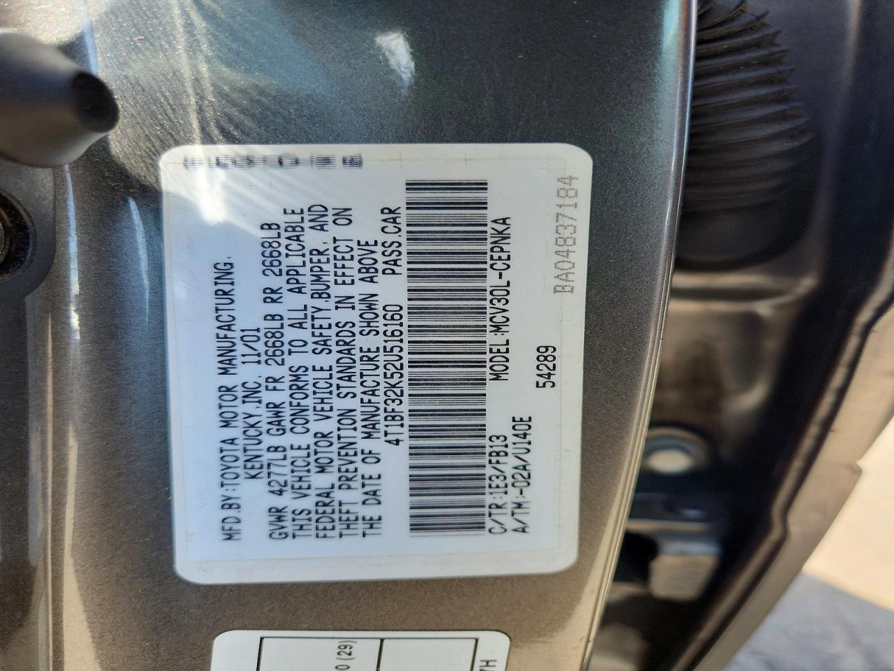 Toyota Camry Le V6