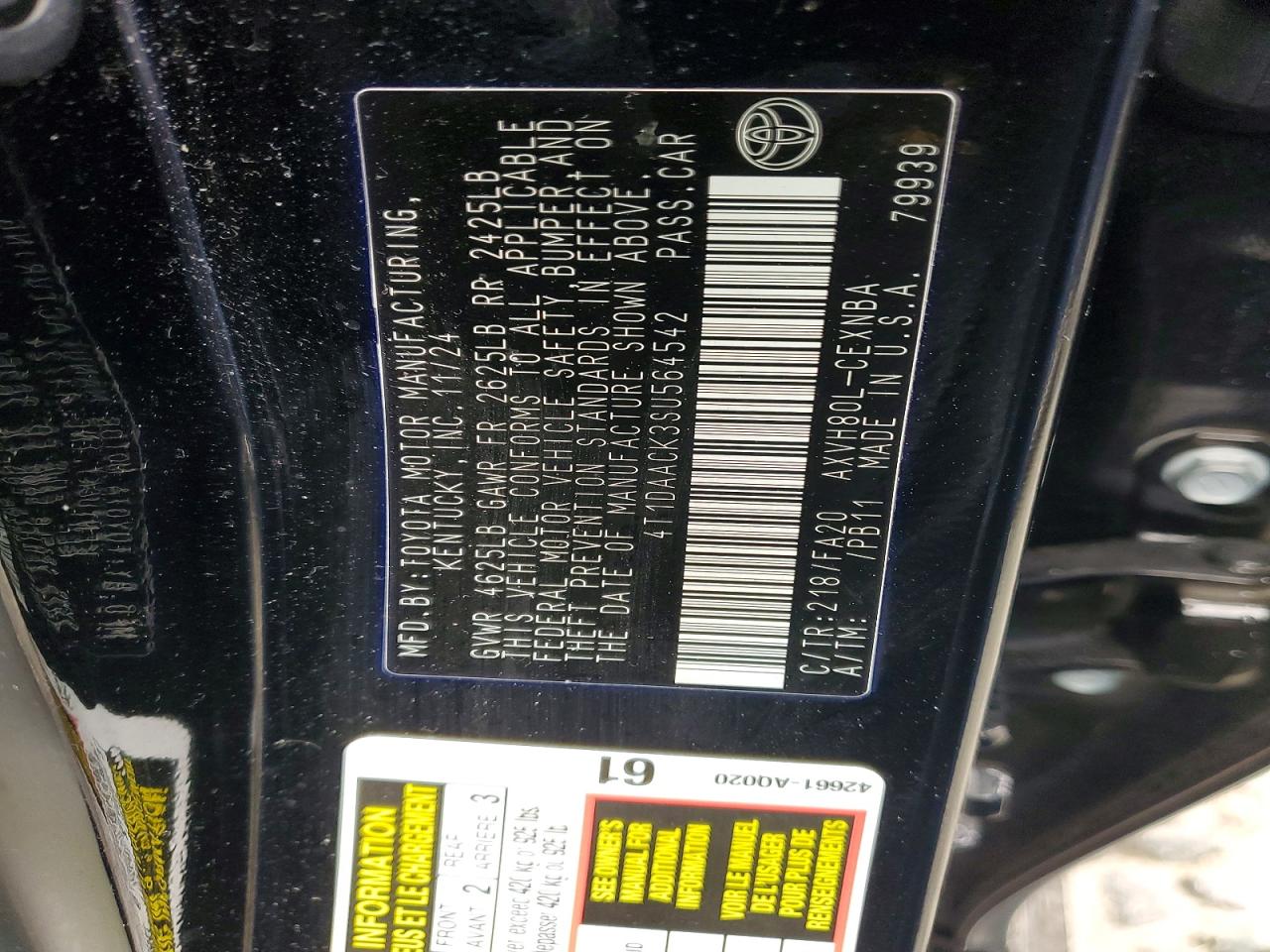 Toyota Camry Le