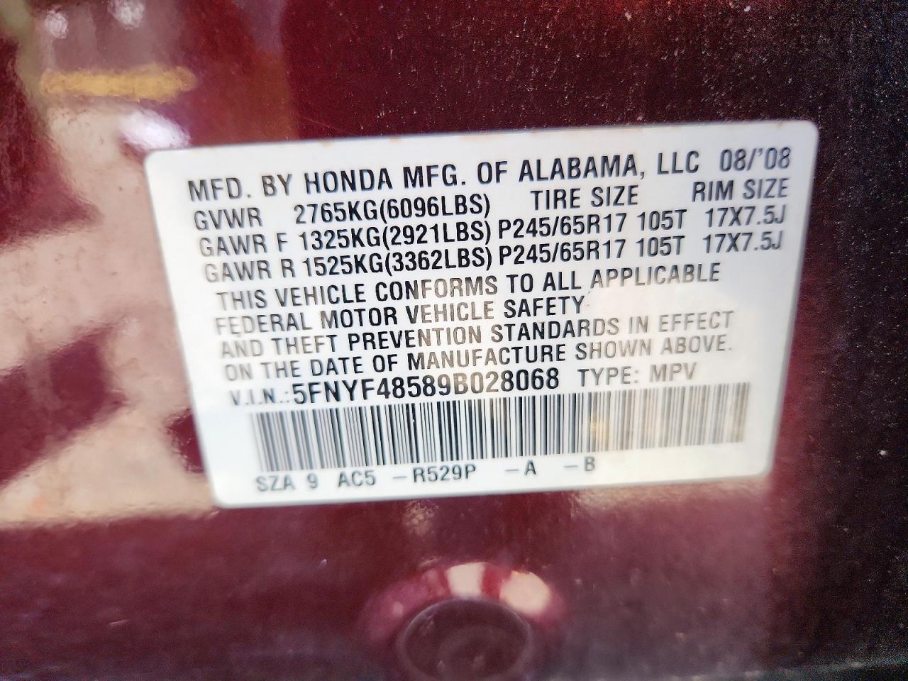Honda Pilot Exl